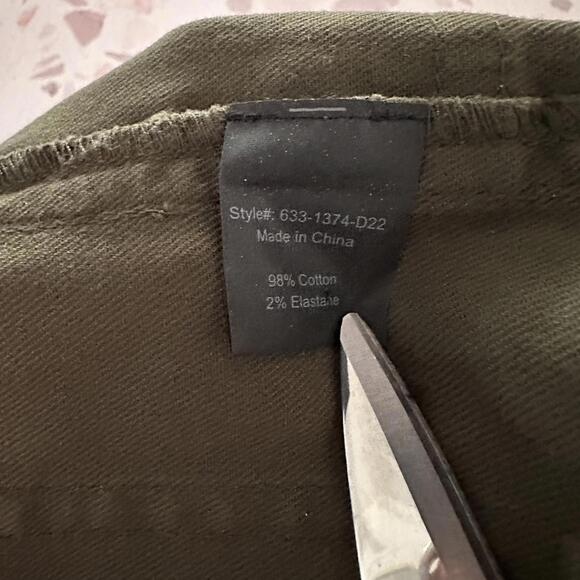 Jenni Kayne Olive Ranger Utility Trouser Pants Size 4 Capsule Minimalist Luxury - Picture 9 of 10